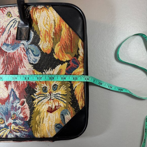 Vintage Tapestry Cat Laptop Case or Briefcase - Picture 7 of 9